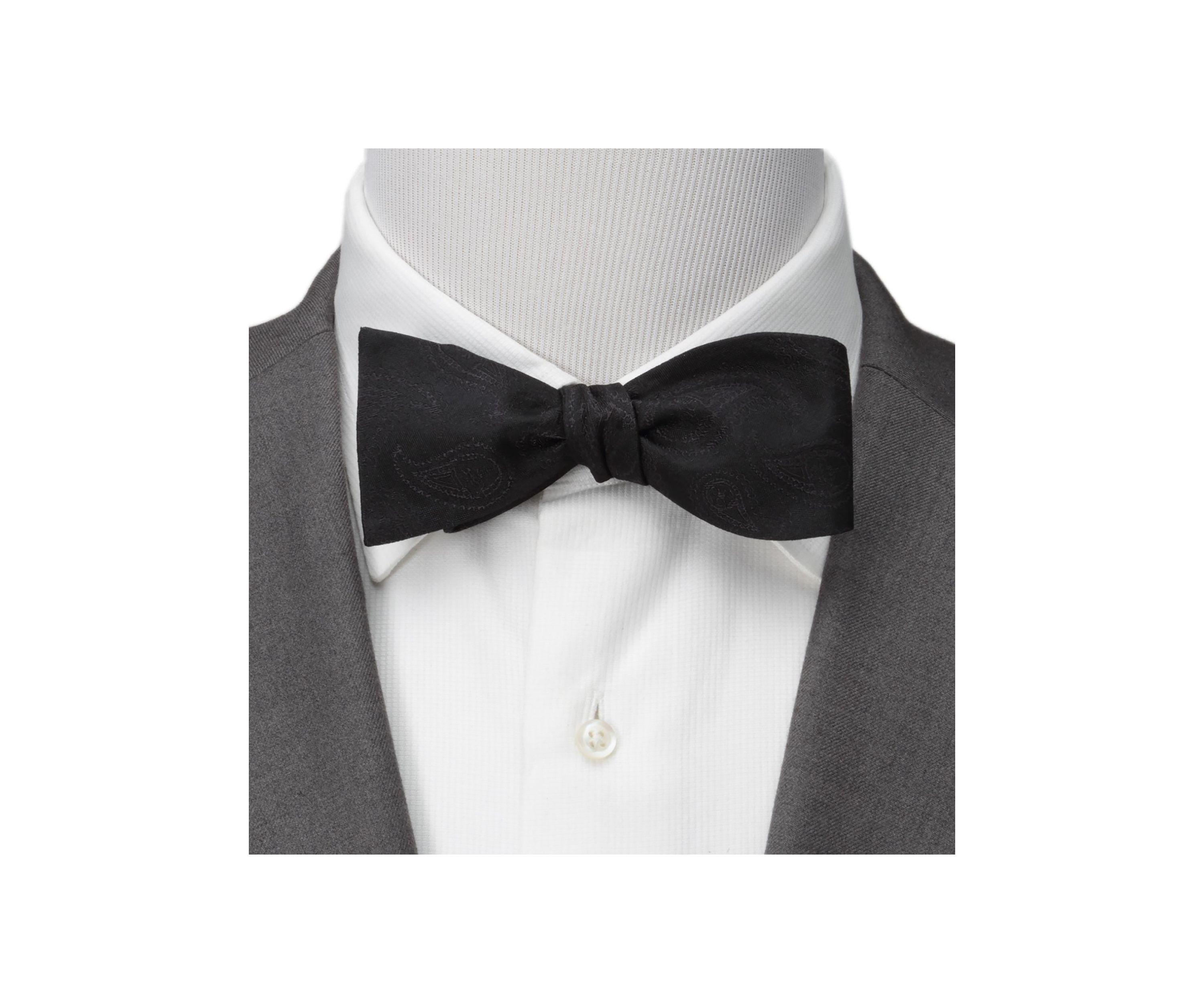 Vader Paisley Black Bow Tie