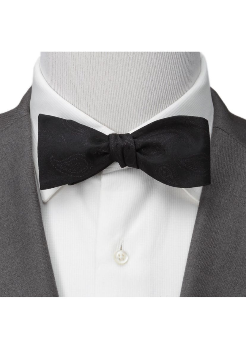 Vader Paisley Black Bow Tie