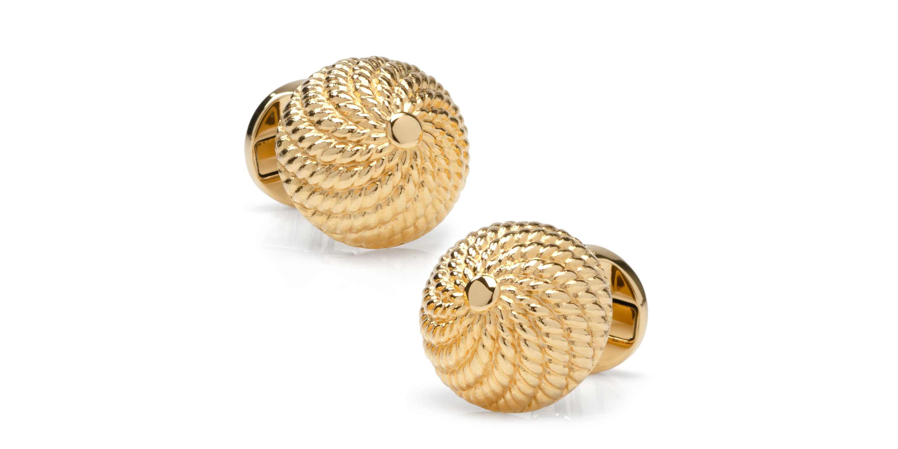 VDP 3D Colony Gold Stainless Cufflinks