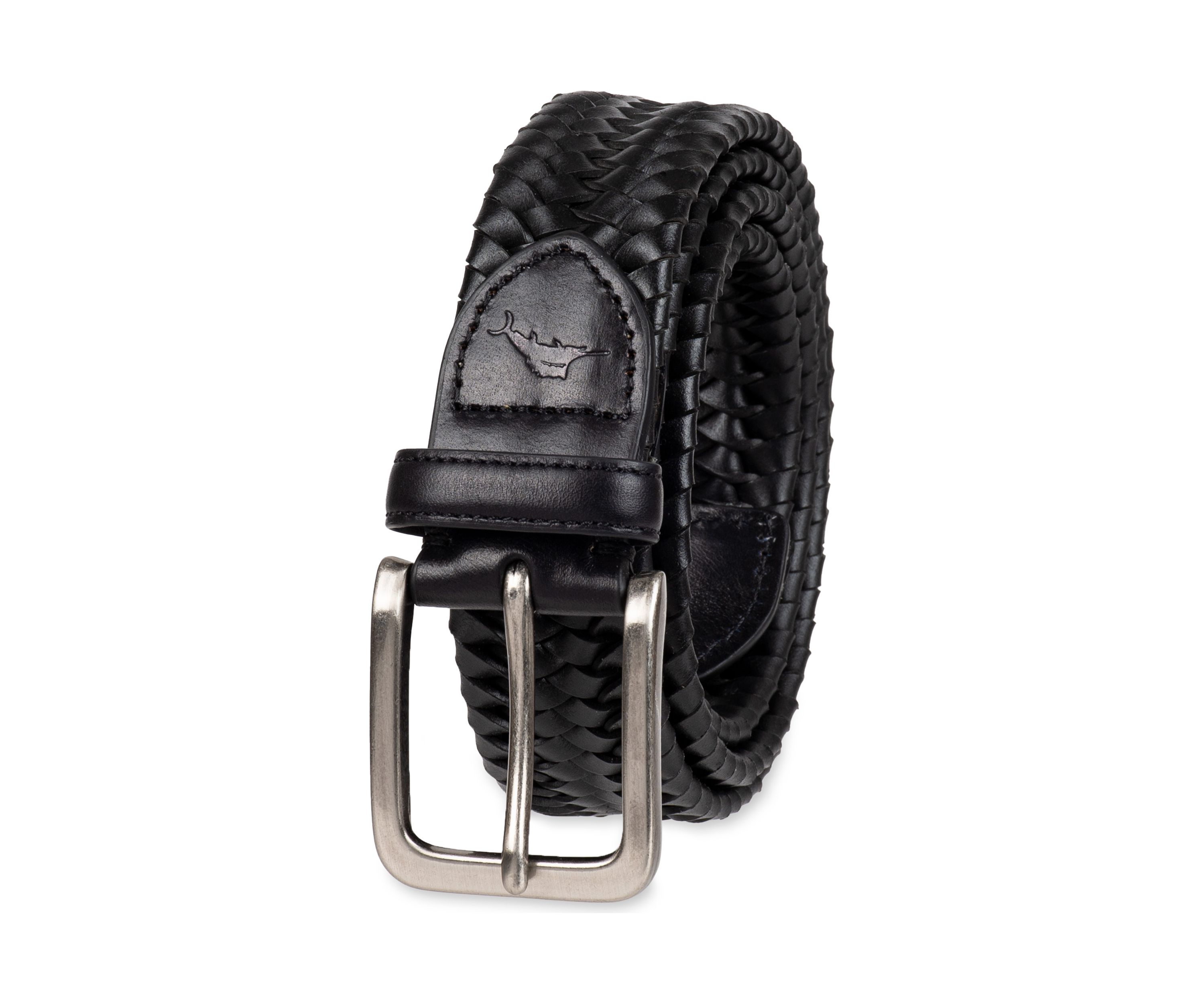Stretch Leather Braid Casual Belt