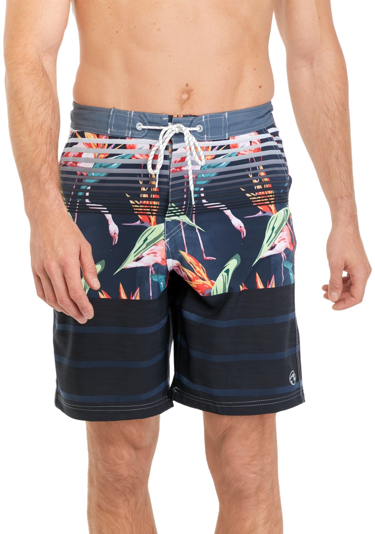 Wild Flamingos Printed Board Shorts