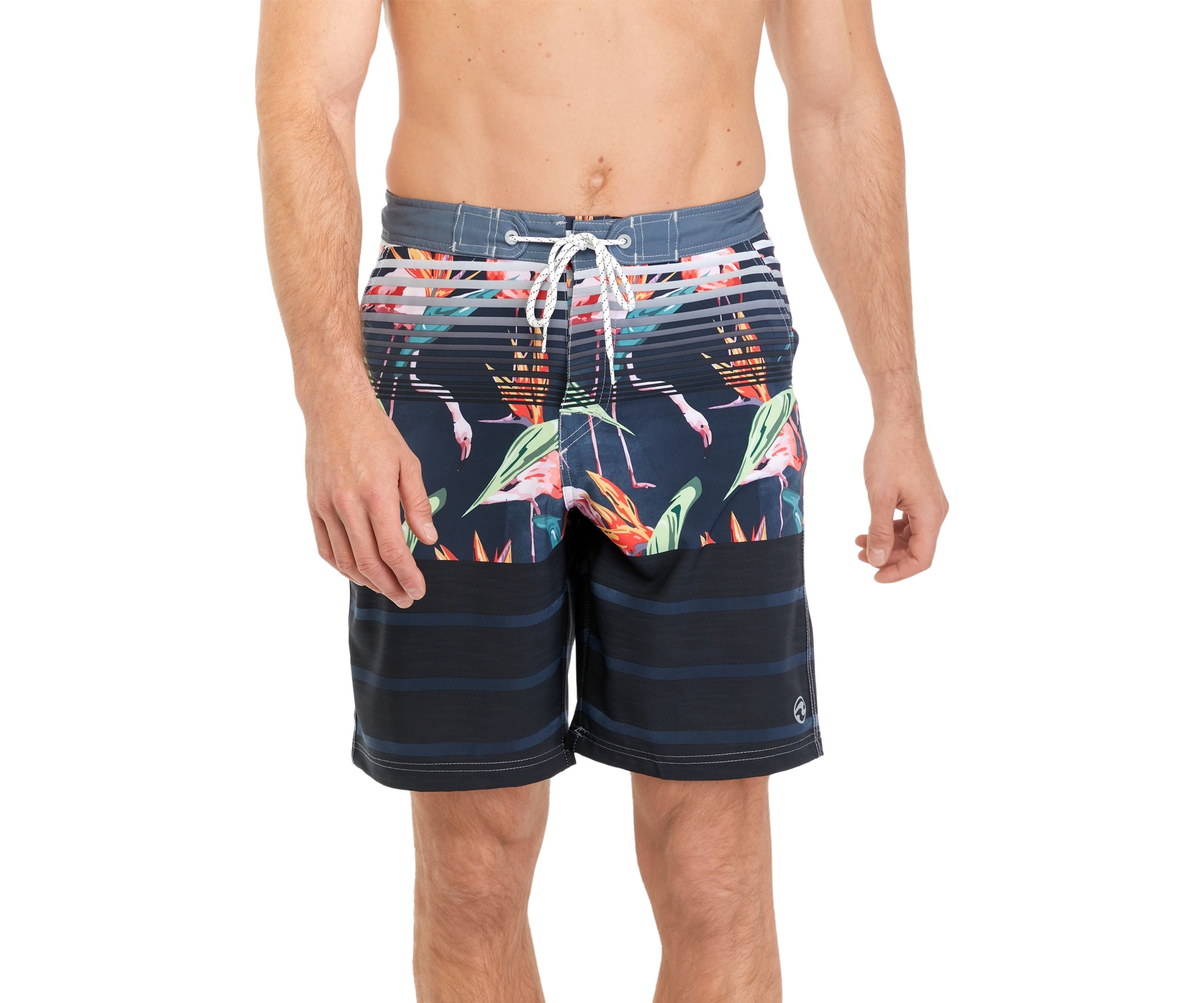 Wild Flamingos Printed Board Shorts