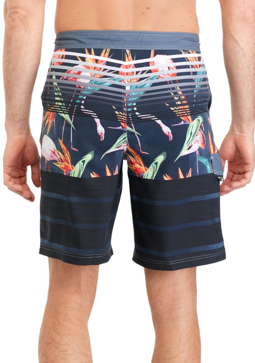 Wild Flamingos Printed Board Shorts