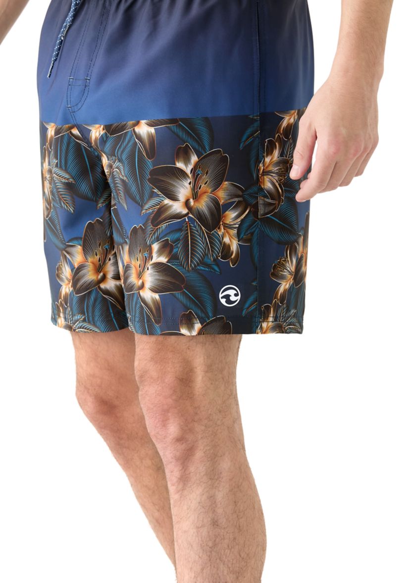 Rockerman Printed Volley Swim Trunks
