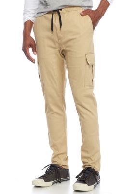 white jean jogger pants