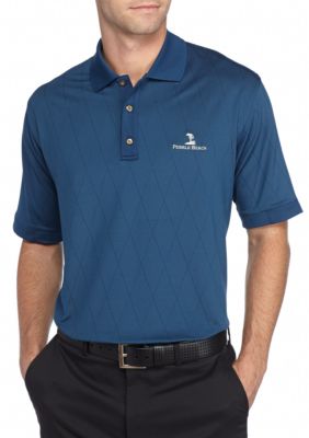 Pebble Beach™ Classic Fit Striped Jacquard Performance Golf Polo Shirt Belk 2284