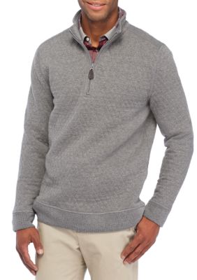 quarter zip quilted pullover