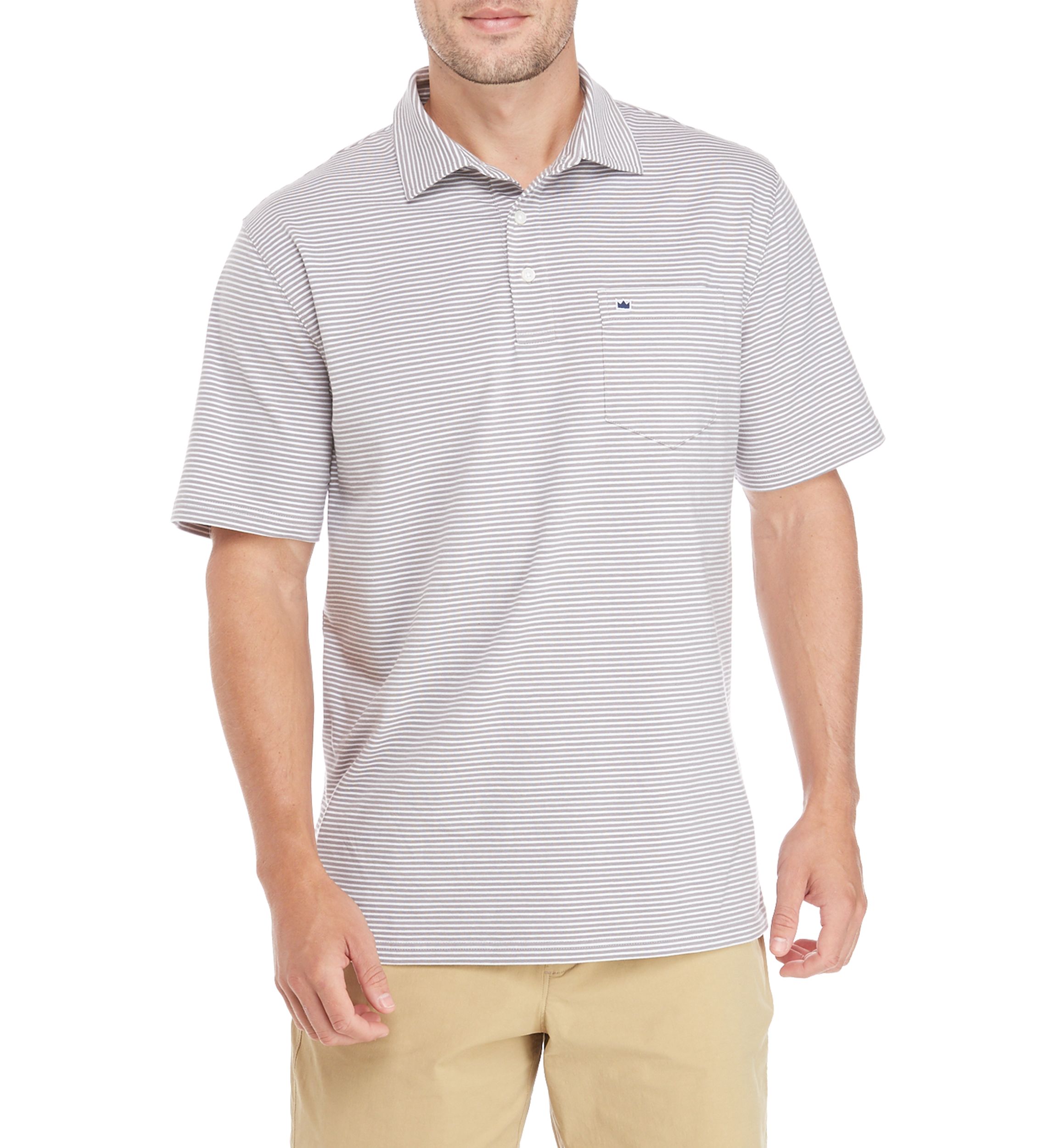 Short Sleeve Jersey Stripe Polo Shirt
