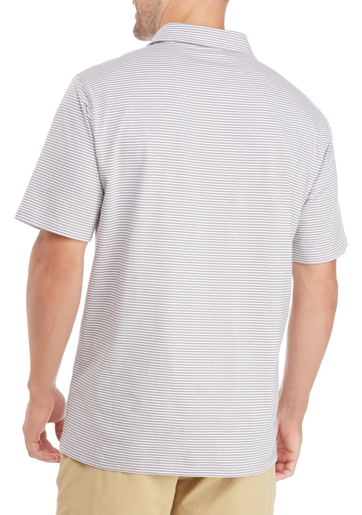 Short Sleeve Jersey Stripe Polo Shirt