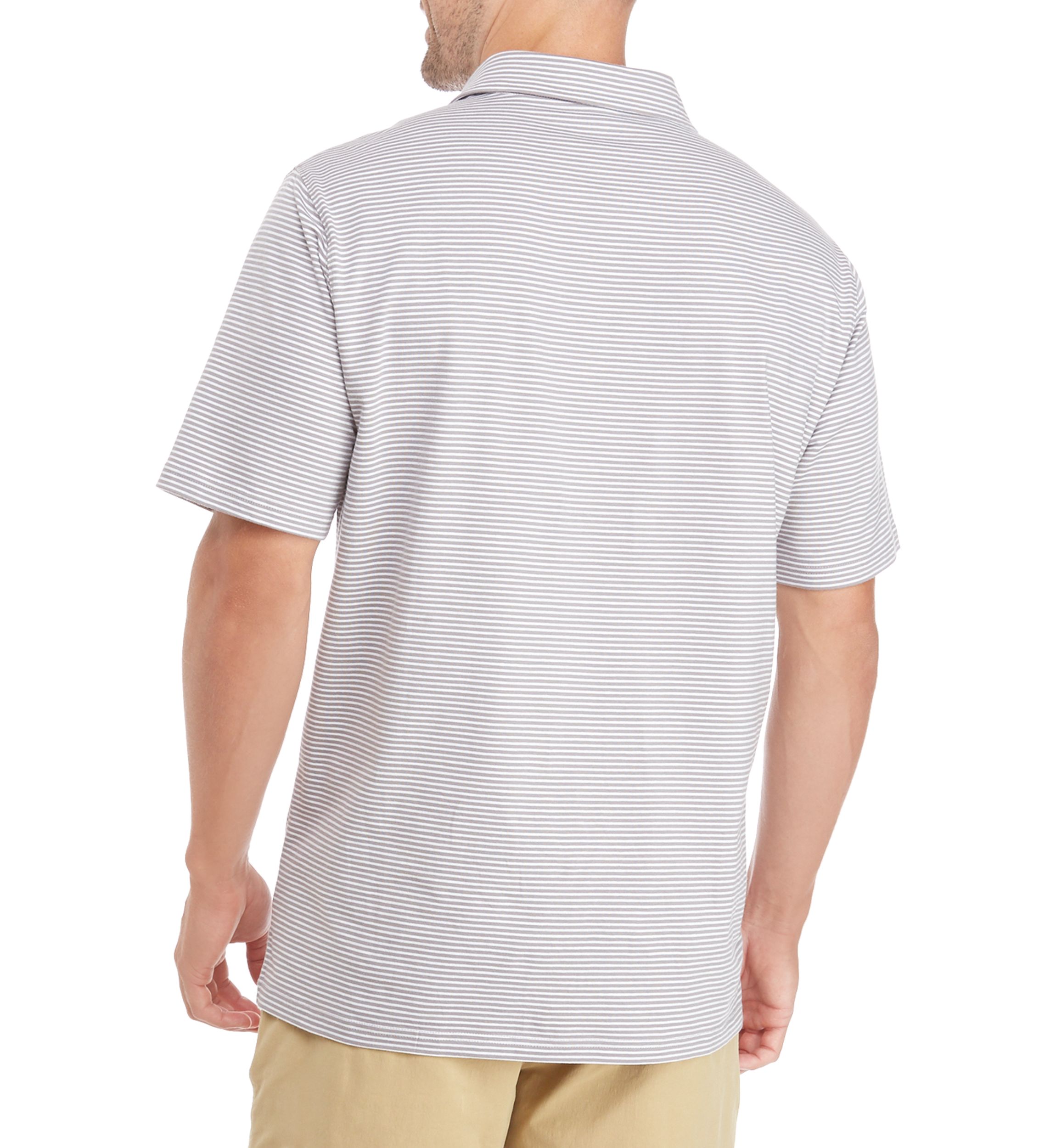 Short Sleeve Jersey Stripe Polo Shirt