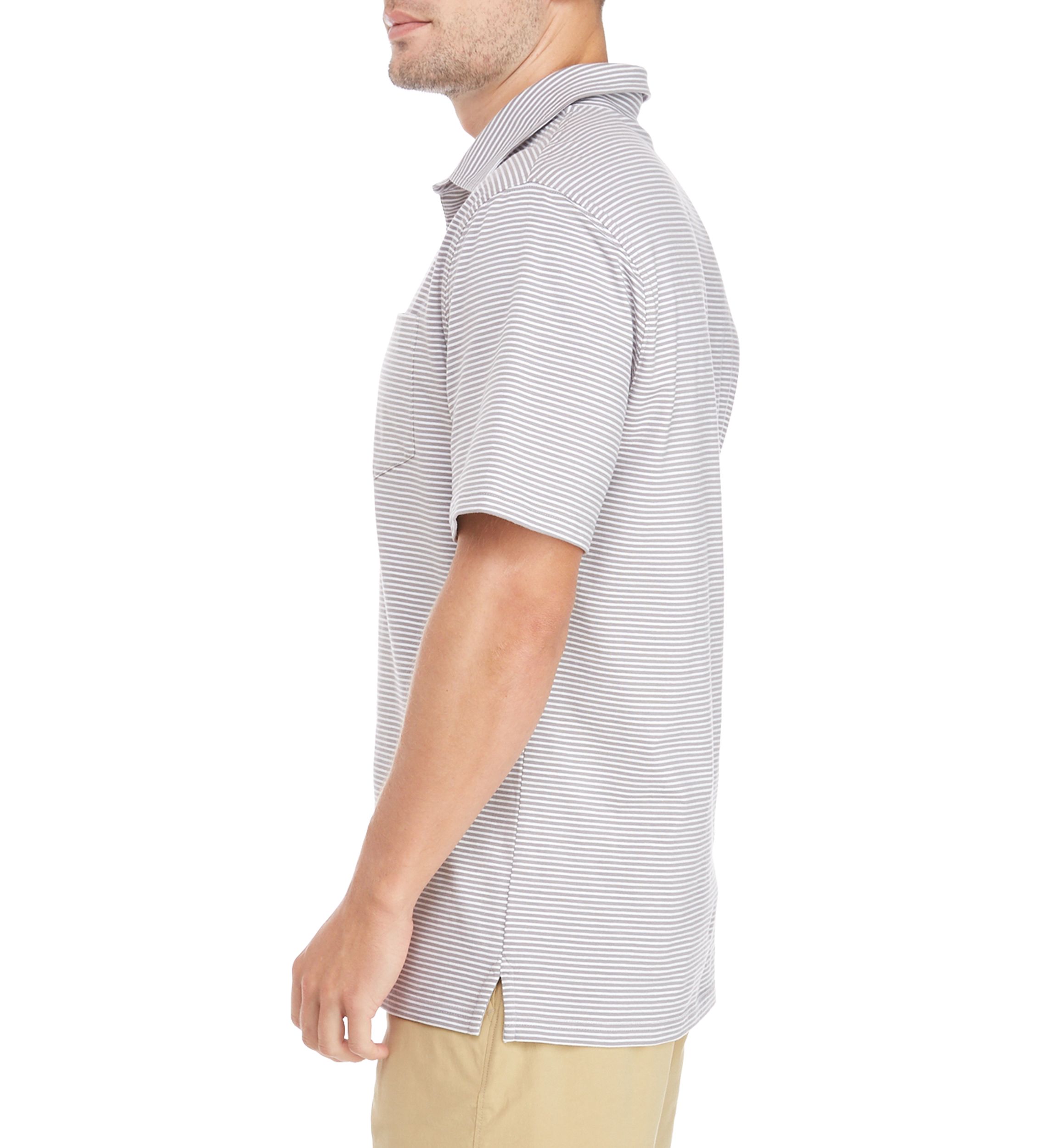 Short Sleeve Jersey Stripe Polo Shirt