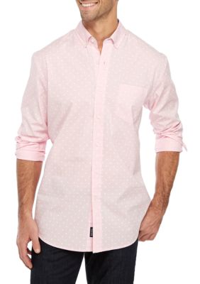 Crown & Ivy™ Big & Tall Motion Flex Long Sleeve Poplin Shirt | belk