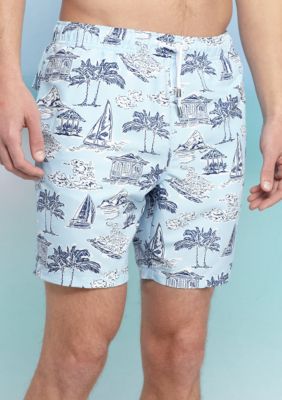 Crown & Ivy™ Scenic Print Swim Shorts | belk