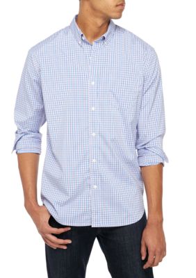 Crown & Ivy™ Motion Flex Long Sleeve Performance Plaid Button Up Shirt ...