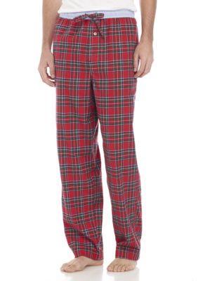 red plaid stretch pants