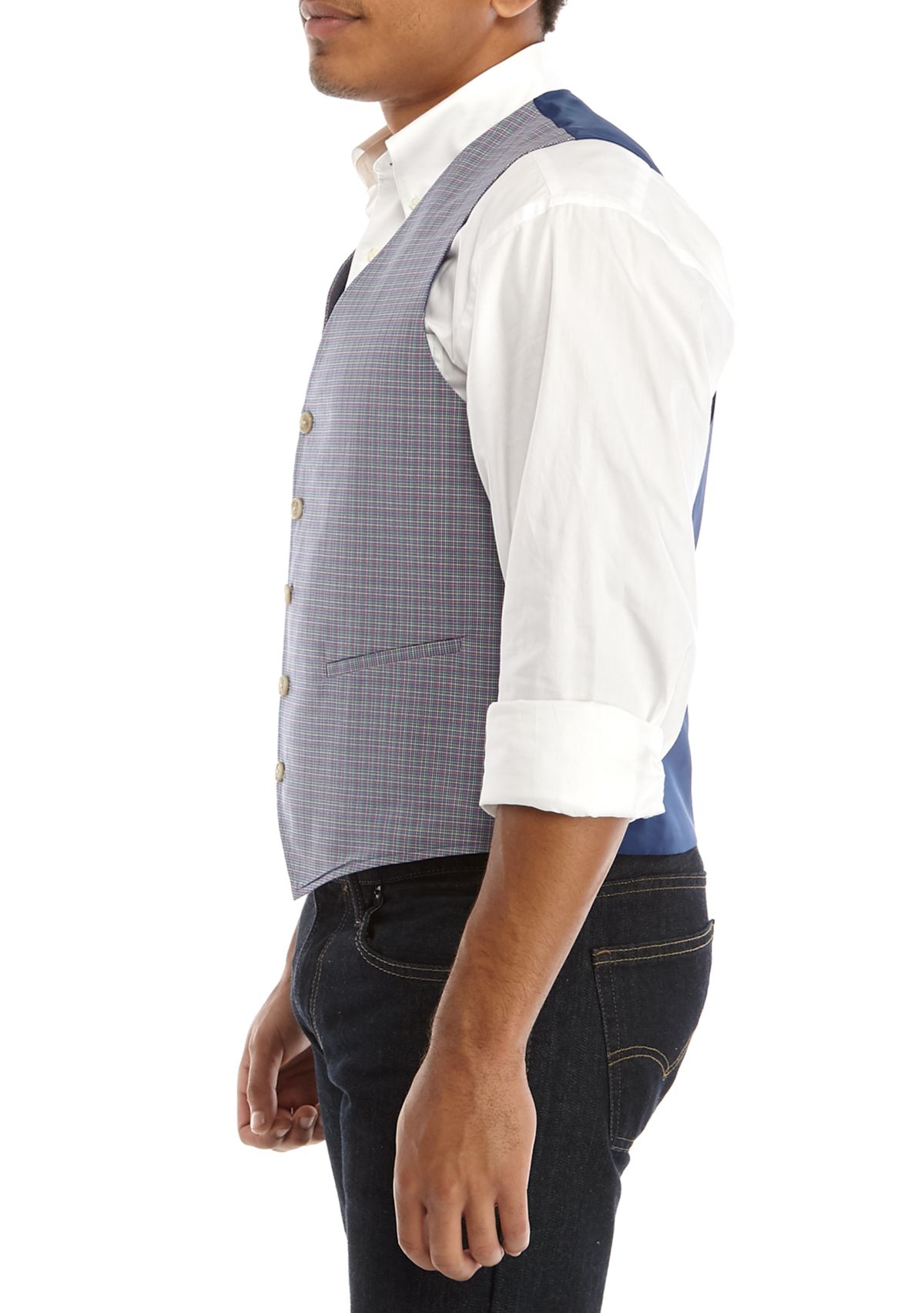 Multicolor Check Vest