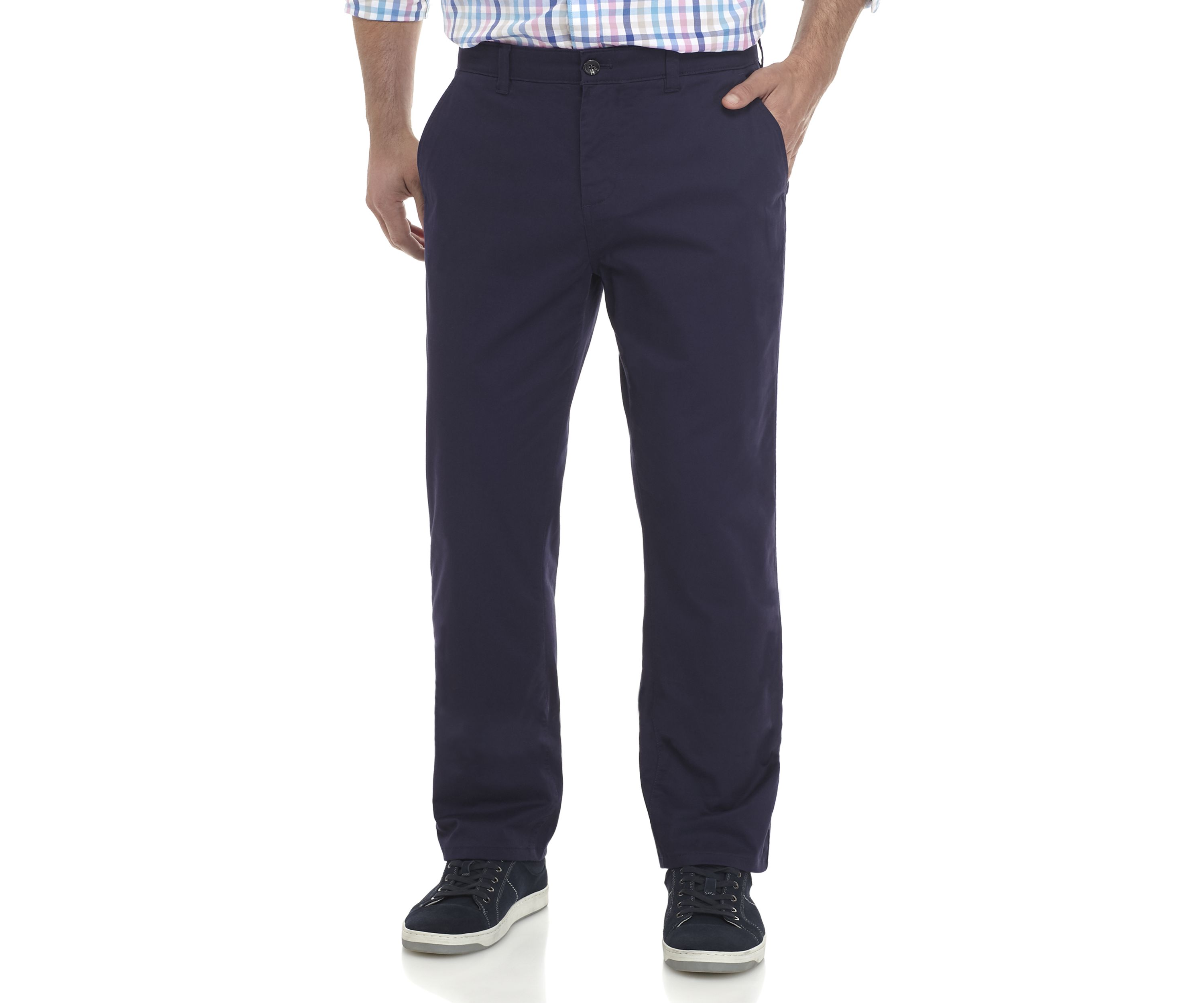 Stretch Flat Front Chino Pants