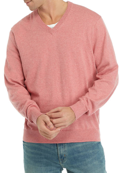Crown & Ivy™ Mens Solid V-Neck Sweater