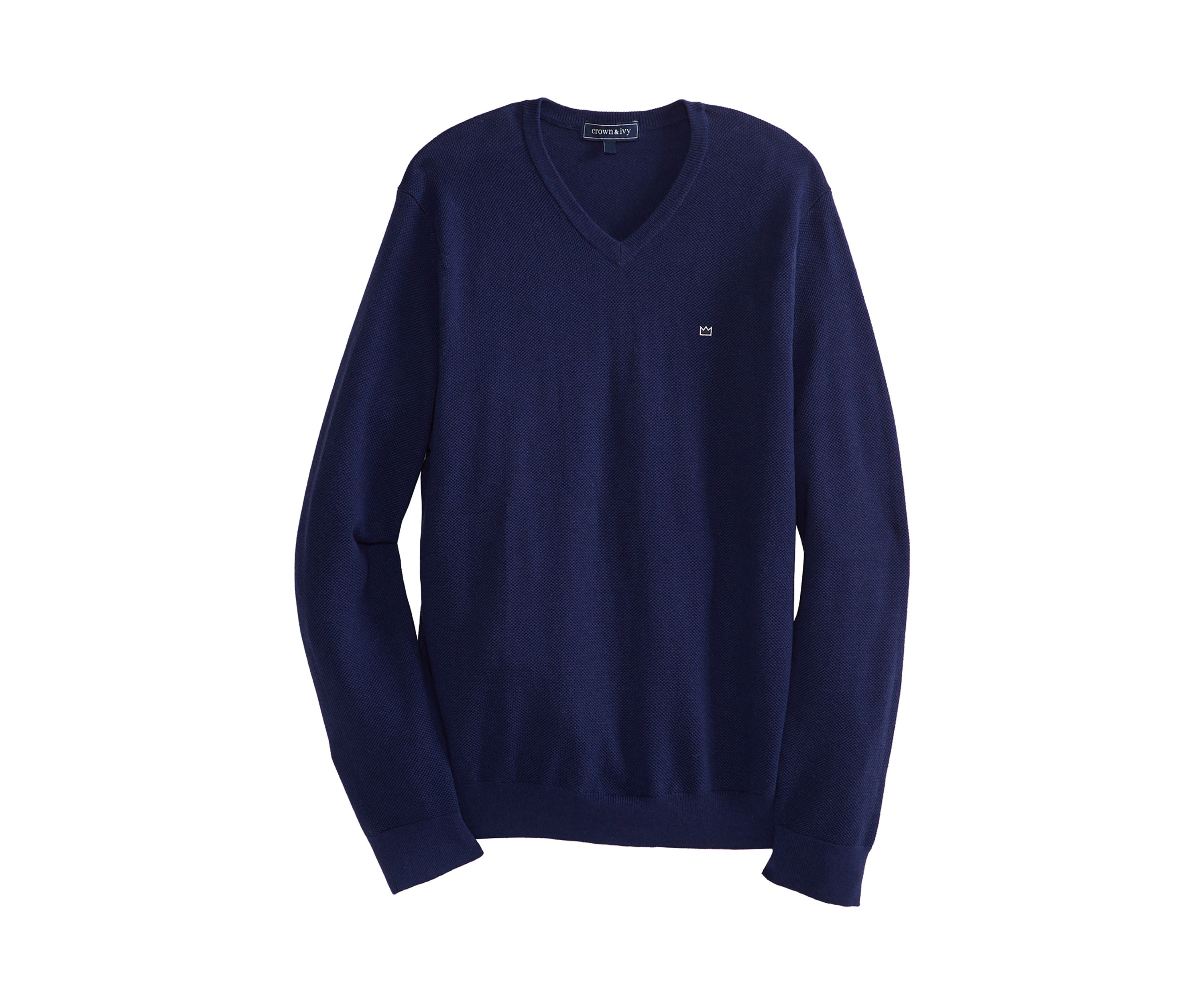 Piqué V-Neck Sweater