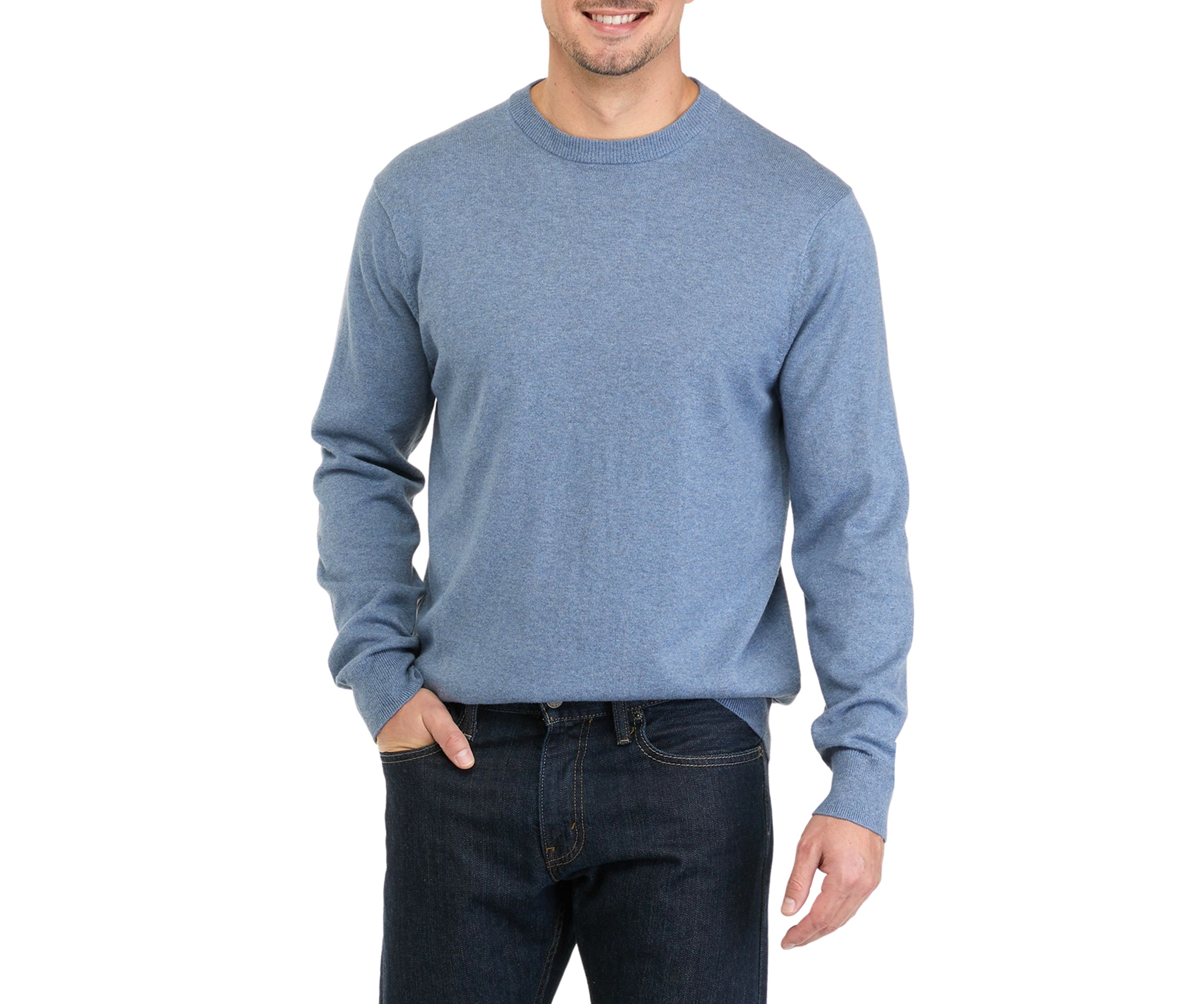 Cotton Crew Neck Solid Sweater