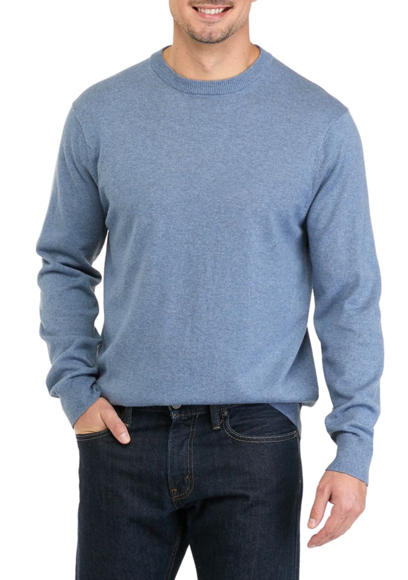 Cotton Crew Neck Solid Sweater