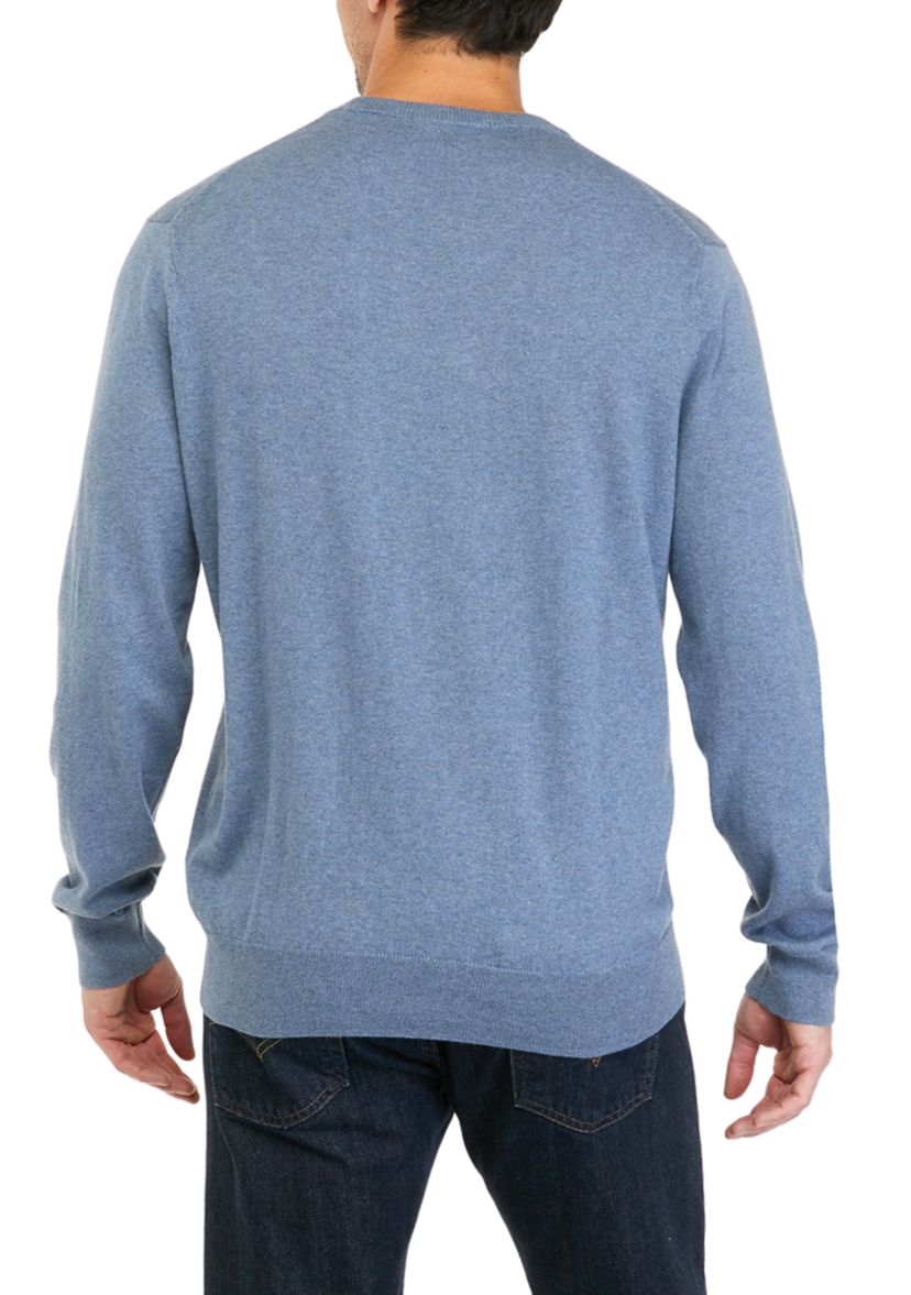 Cotton Crew Neck Solid Sweater