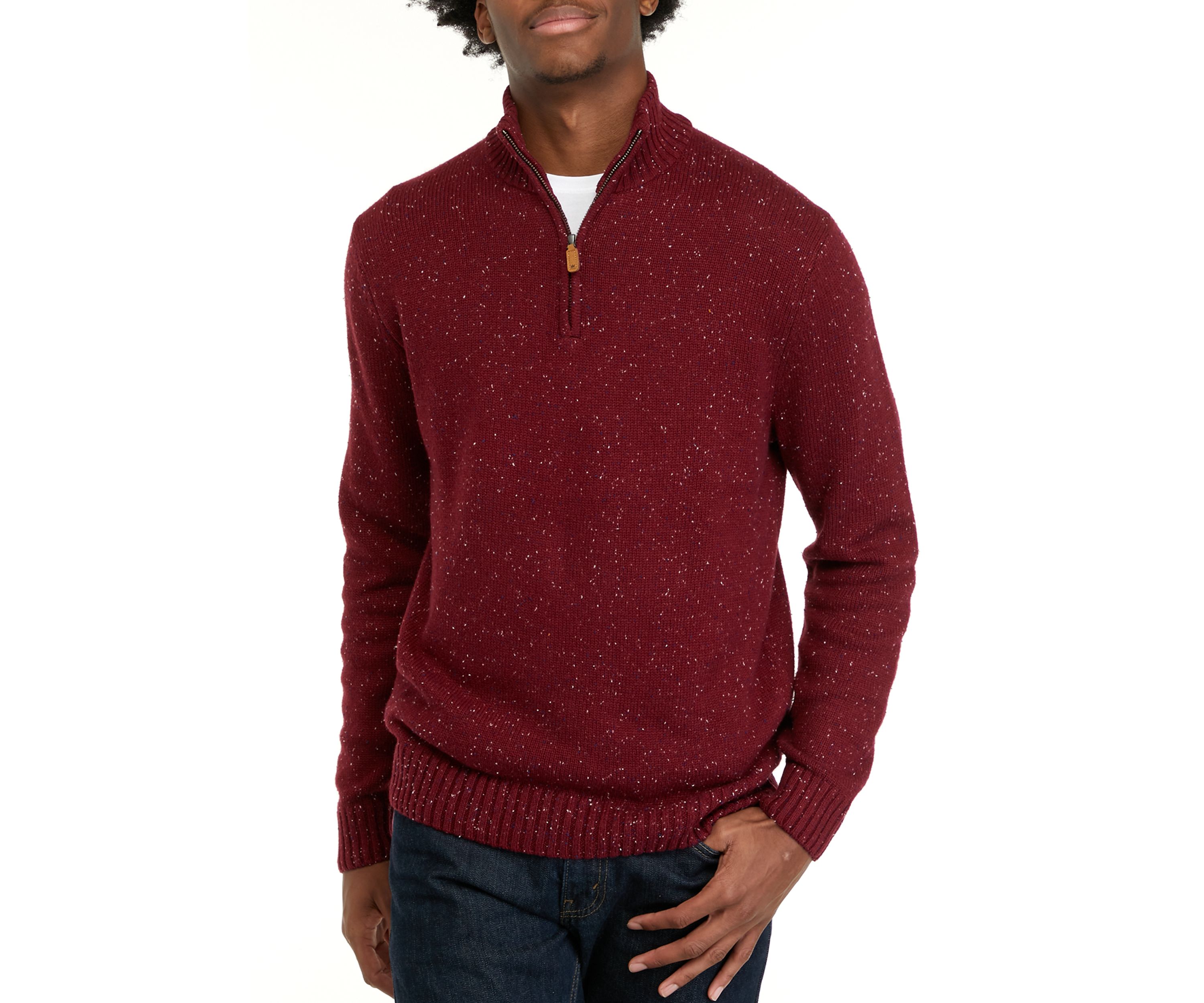 Solid Donegal 1/4 Zip Sweater