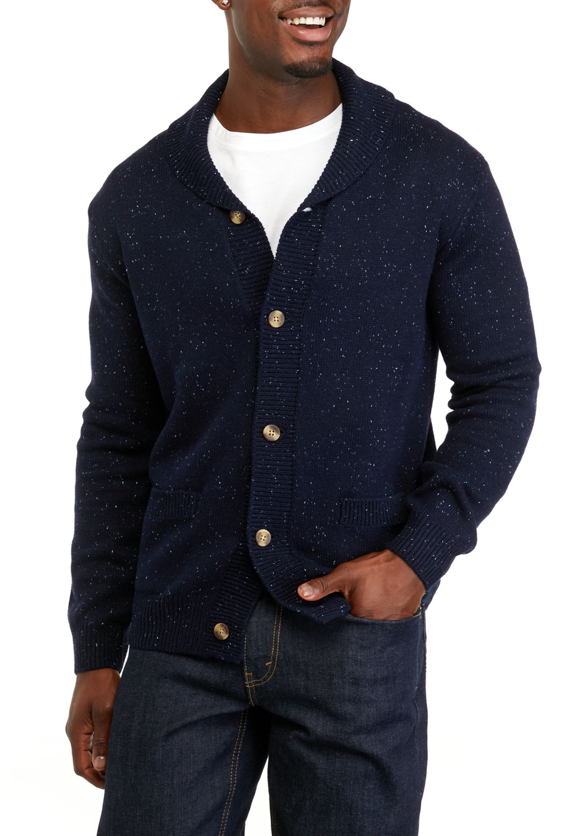 Donegal Solid Shawl Cardigan
