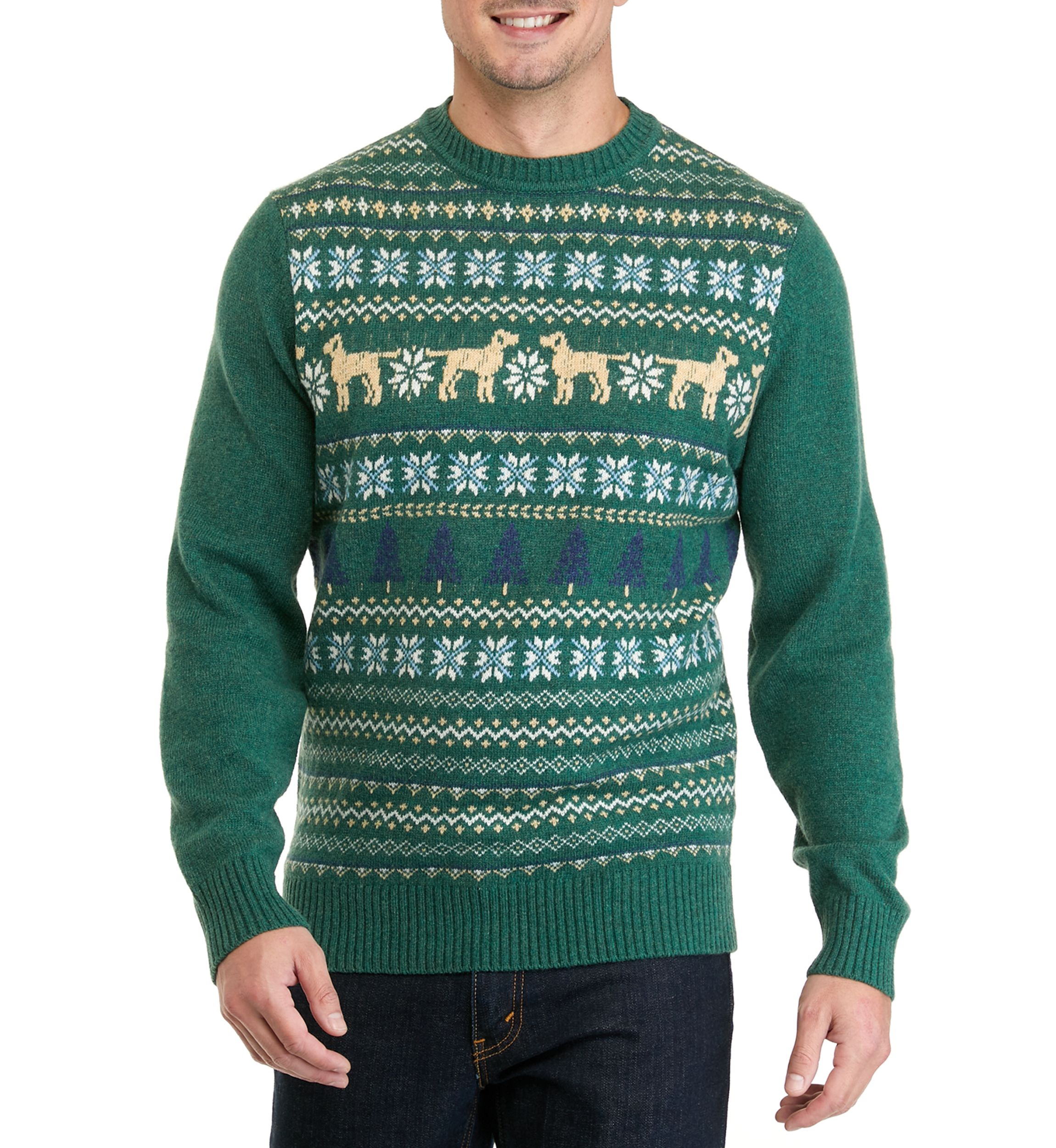 Mens Hound Fairisle Crew Neck Sweater