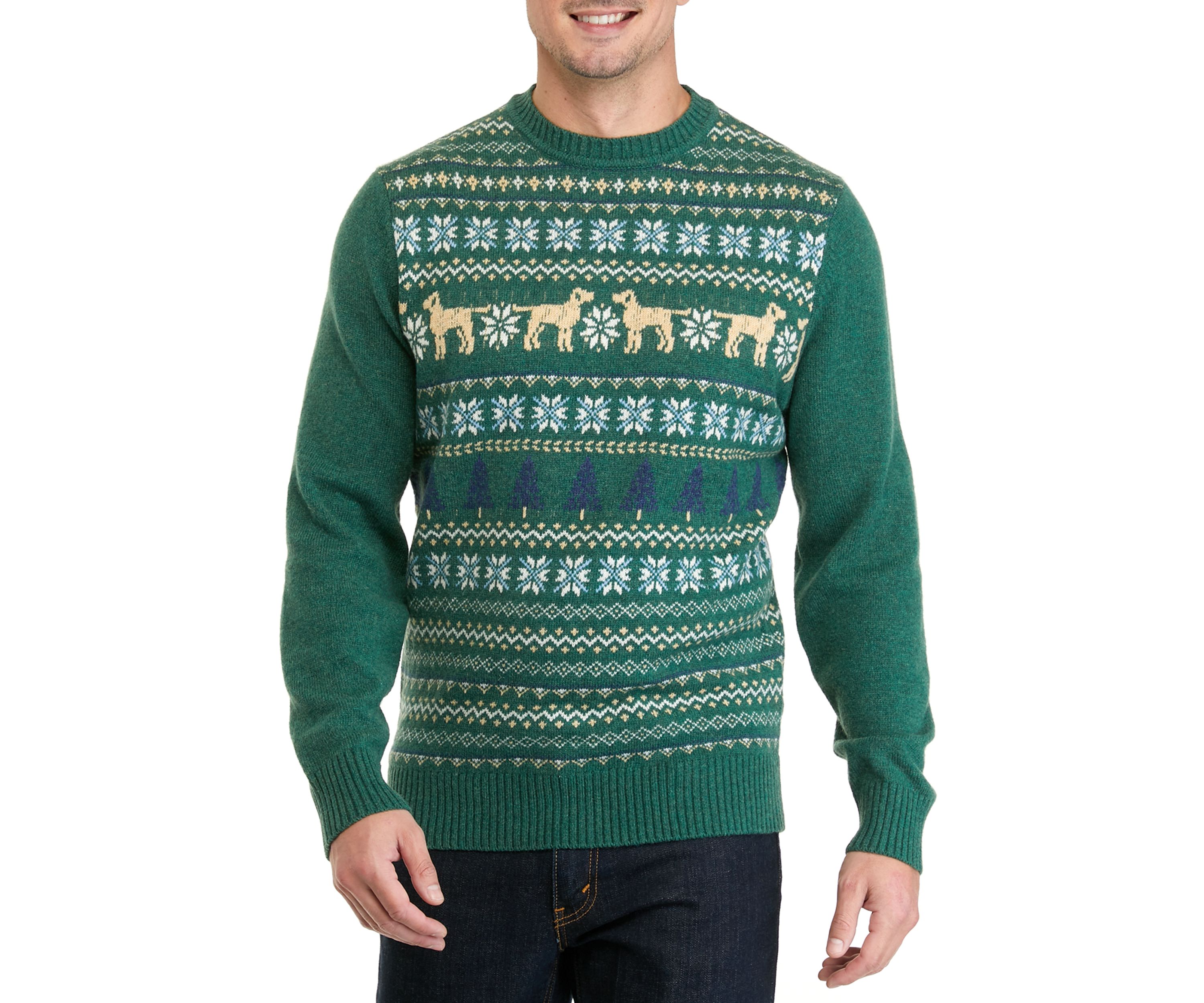 Mens Hound Fairisle Crew Neck Sweater
