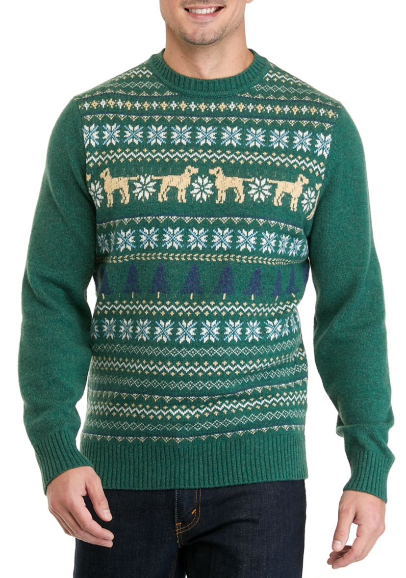 Mens Hound Fairisle Crew Neck Sweater