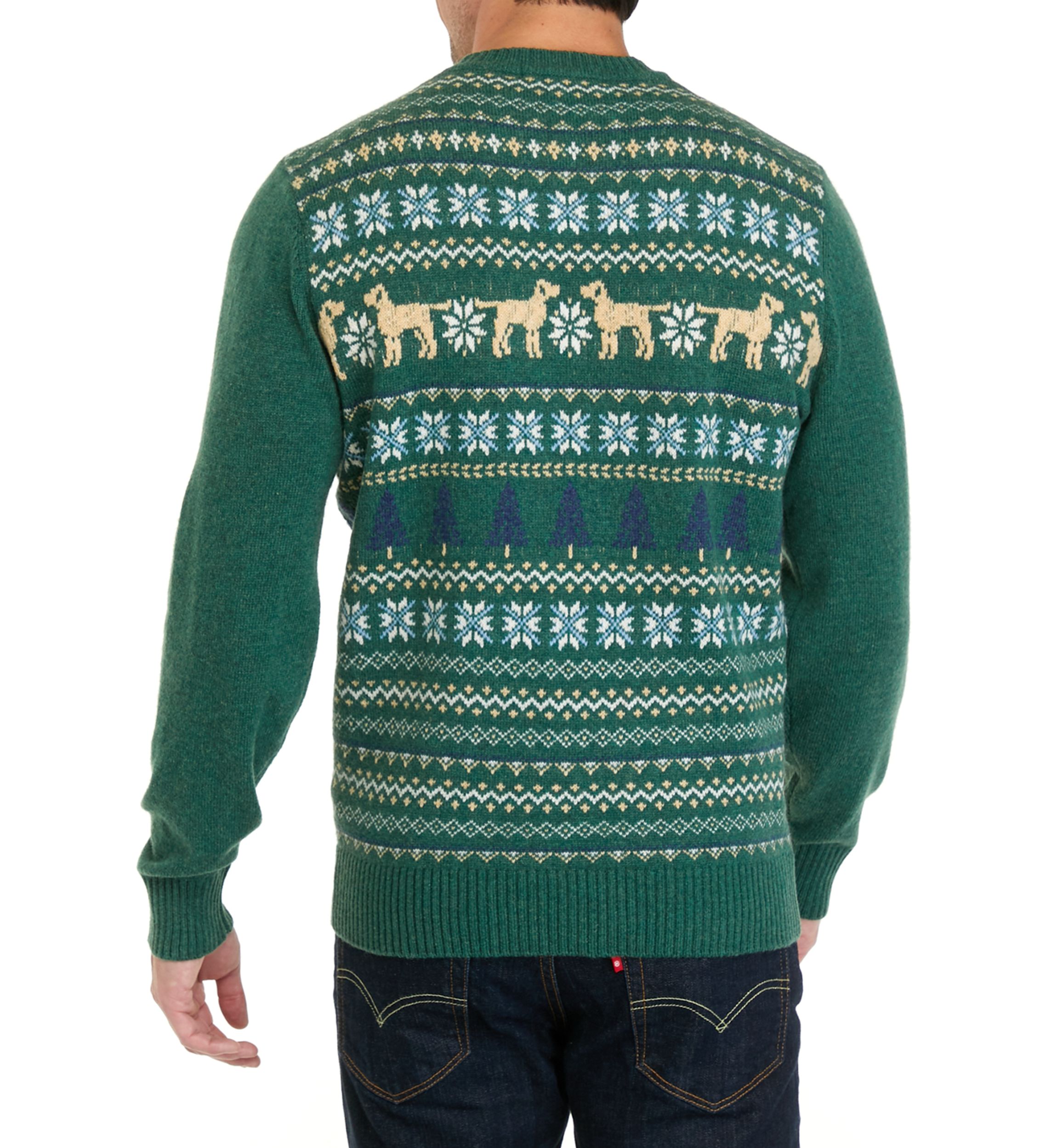 Mens Hound Fairisle Crew Neck Sweater