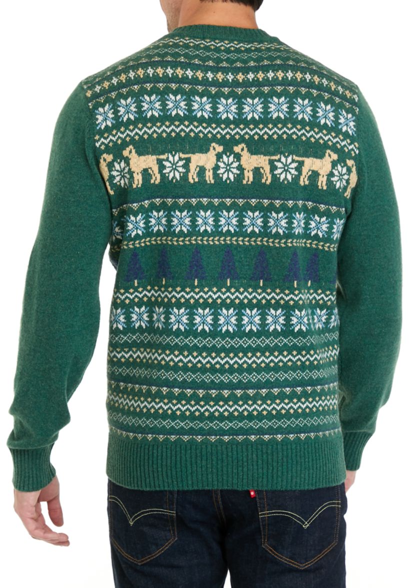 Mens Hound Fairisle Crew Neck Sweater