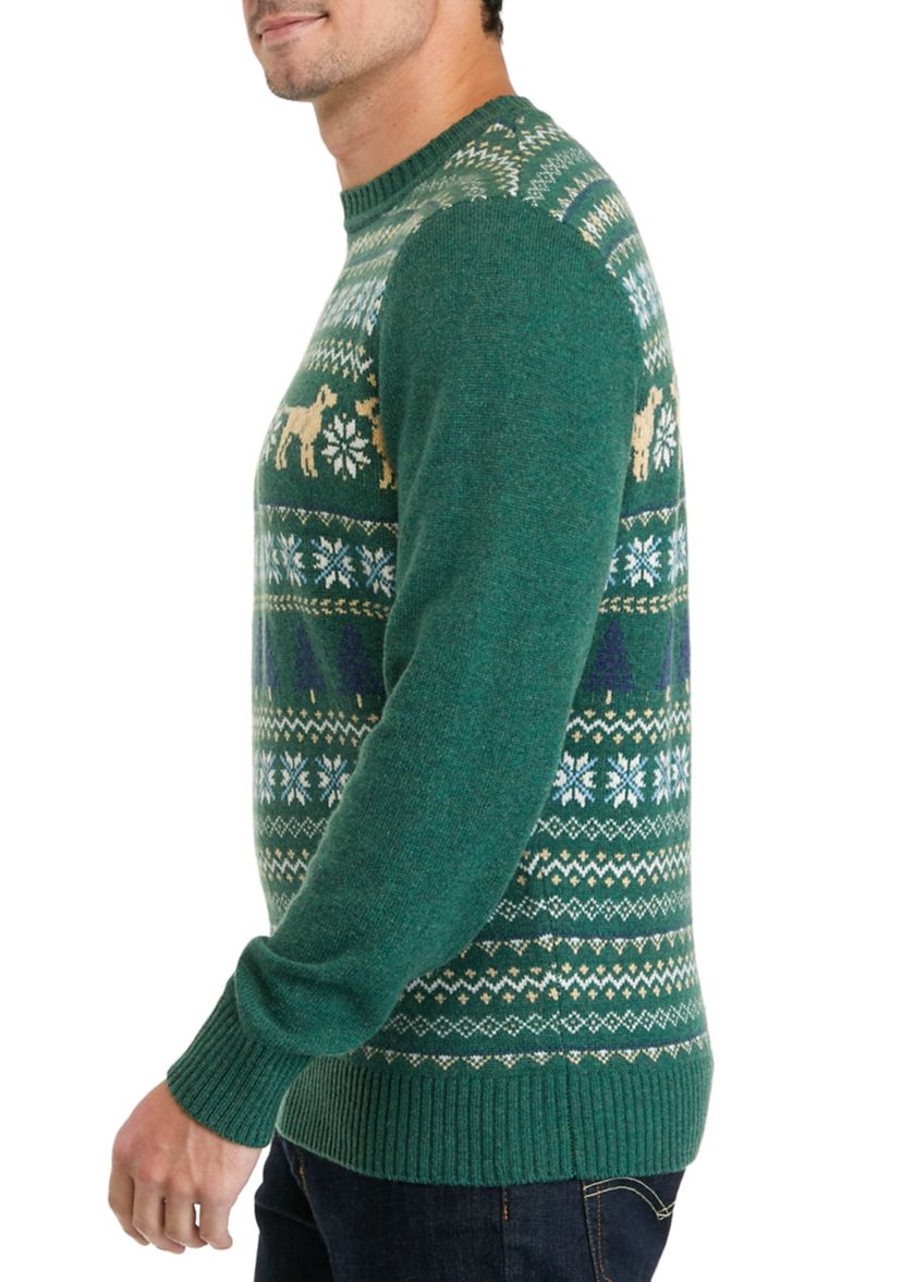 Mens Hound Fairisle Crew Neck Sweater