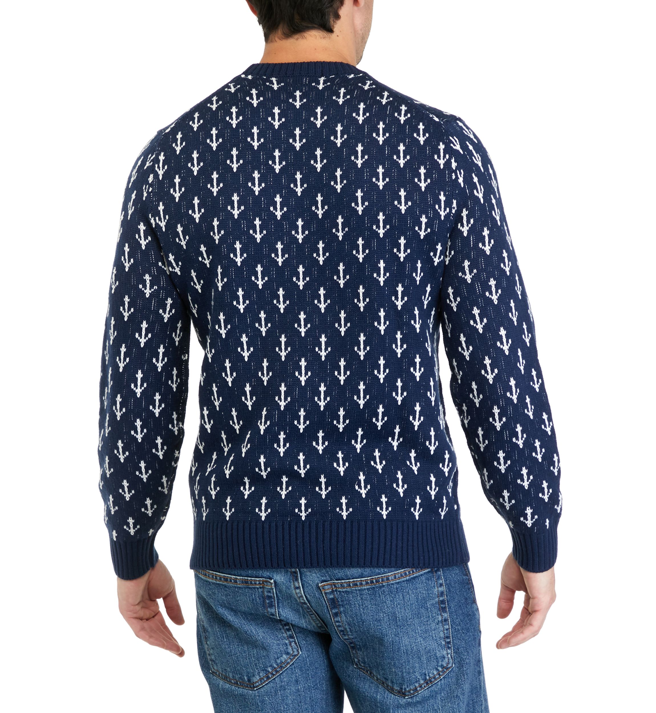 Mens Anchor Crew Neck Sweater