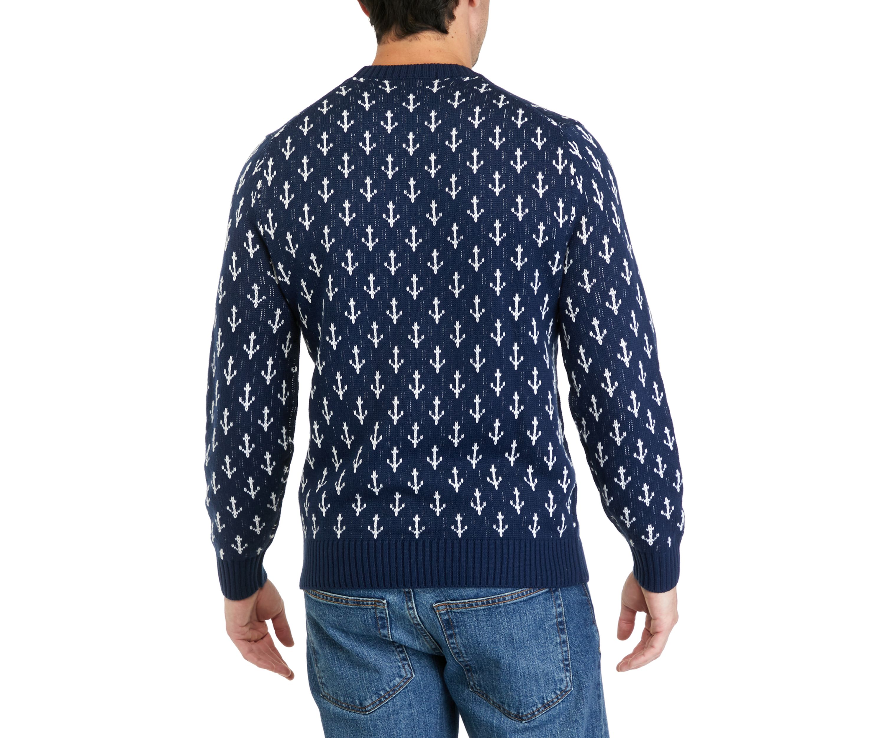 Mens Anchor Crew Neck Sweater