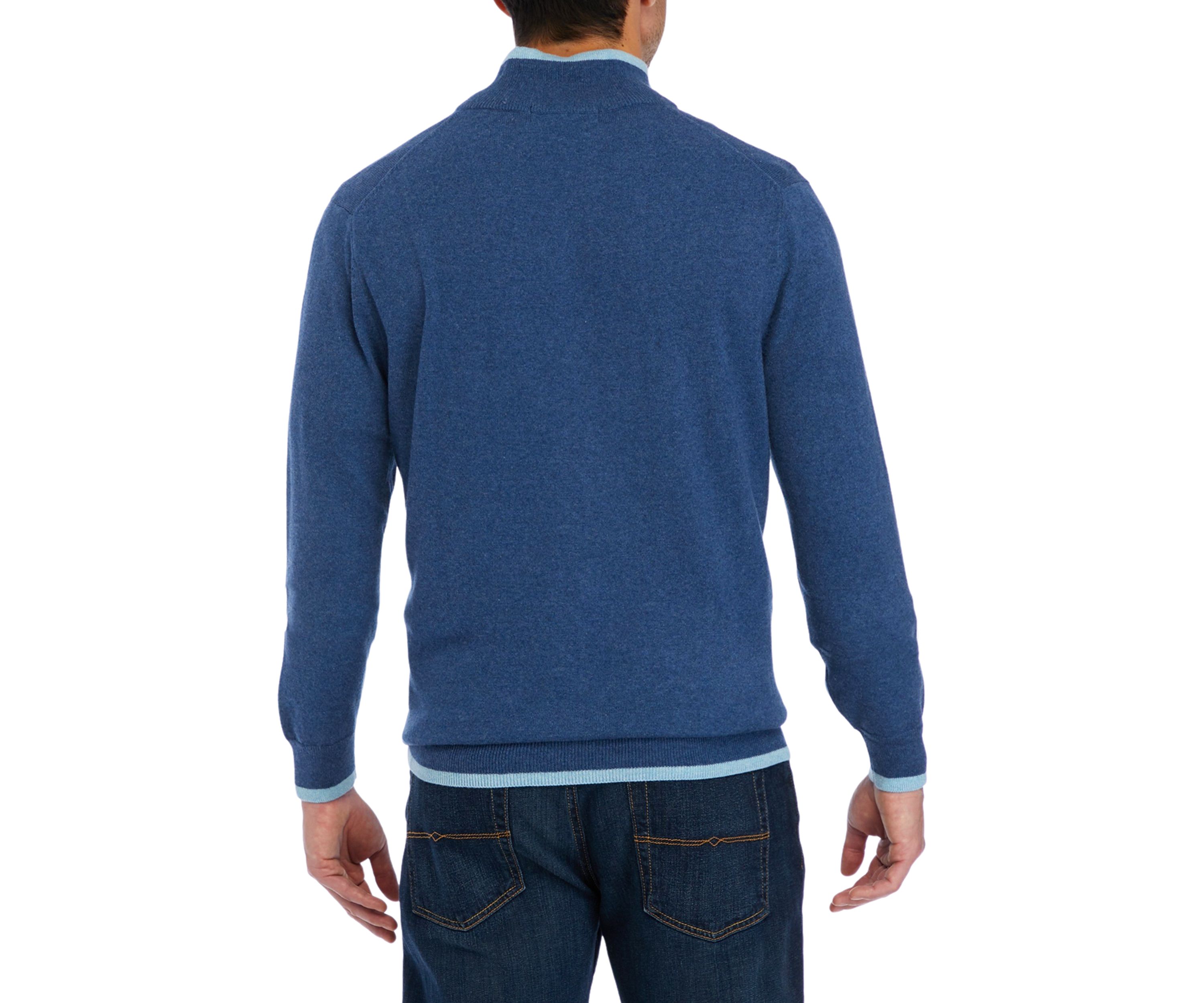 Cotton Cash 1/4 Zip Pullover Sweater