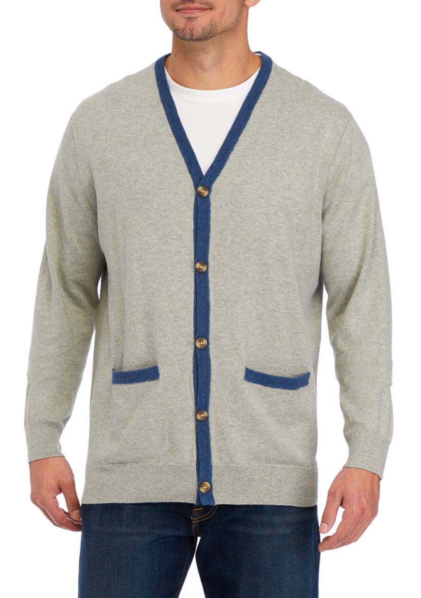 Mens Cotton Cash Cardigan Sweater
