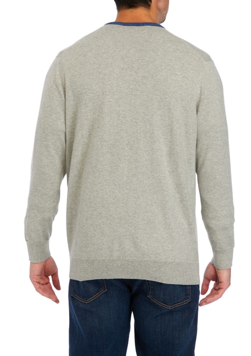Mens Cotton Cash Cardigan Sweater