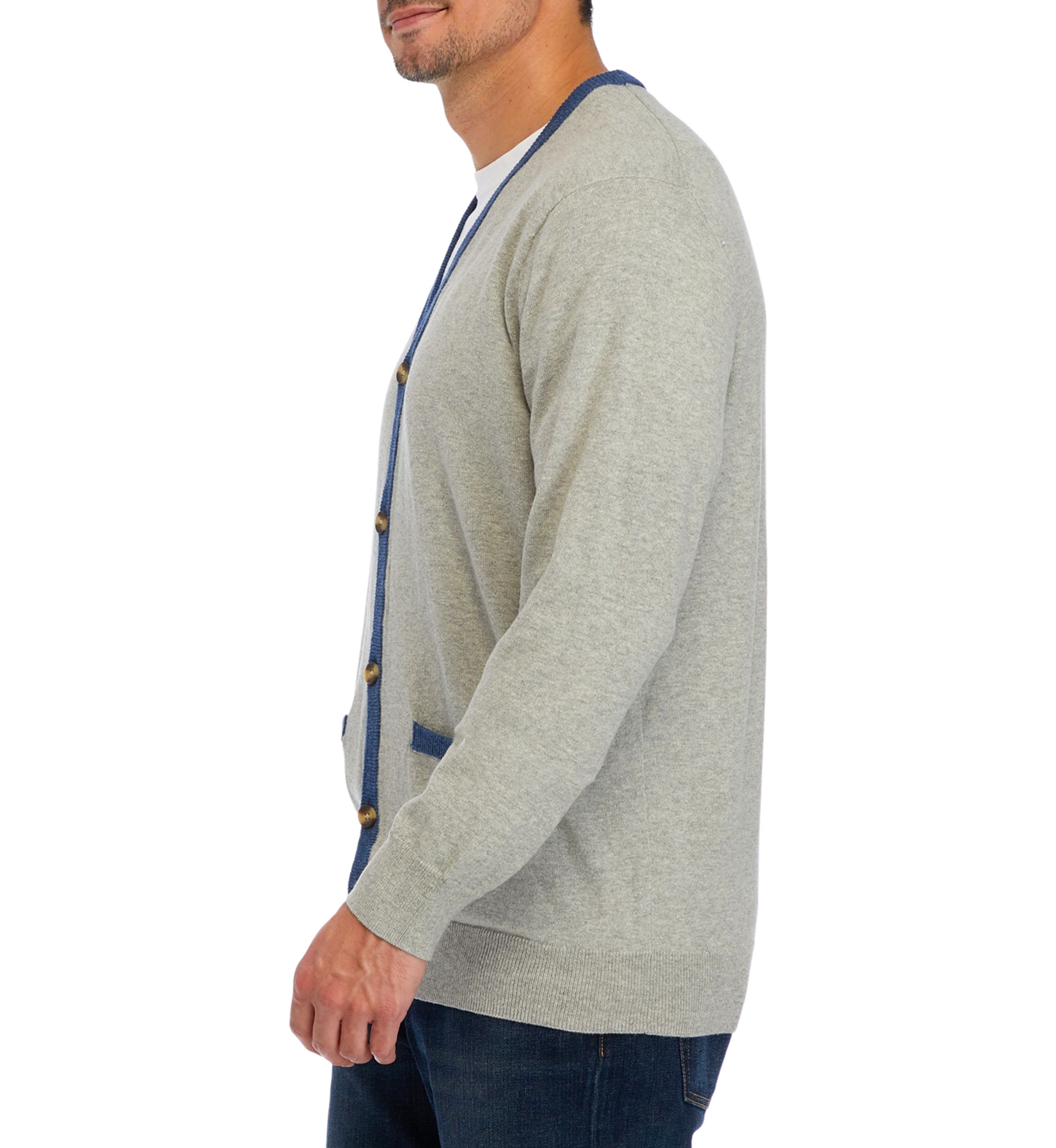 Mens Cotton Cash Cardigan Sweater