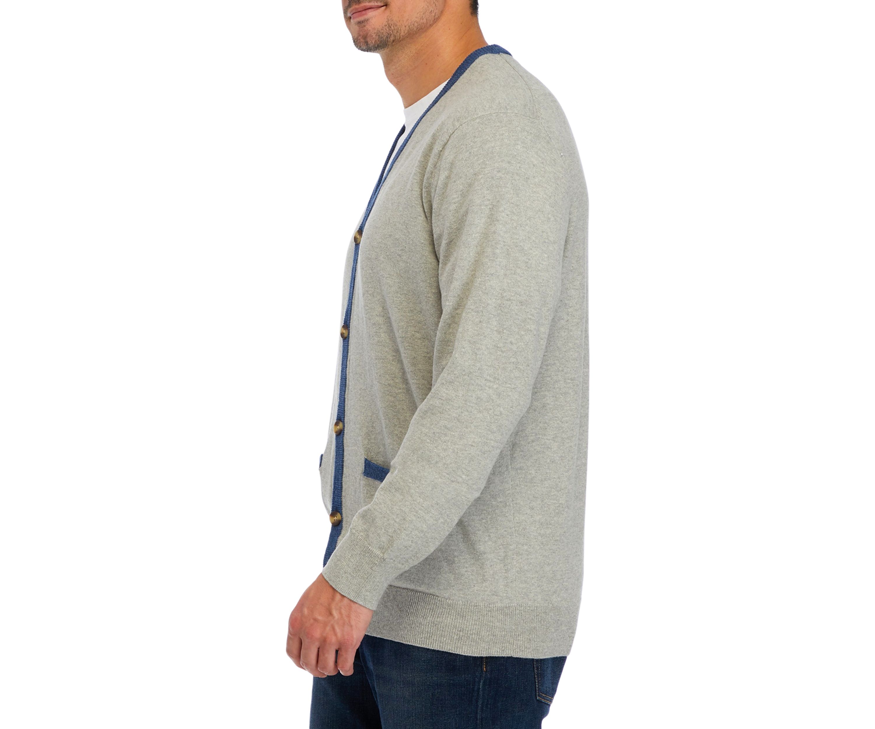 Mens Cotton Cash Cardigan Sweater