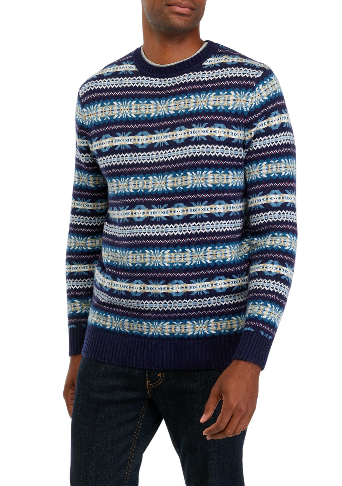 Wool Blend Fair Isle Sweater