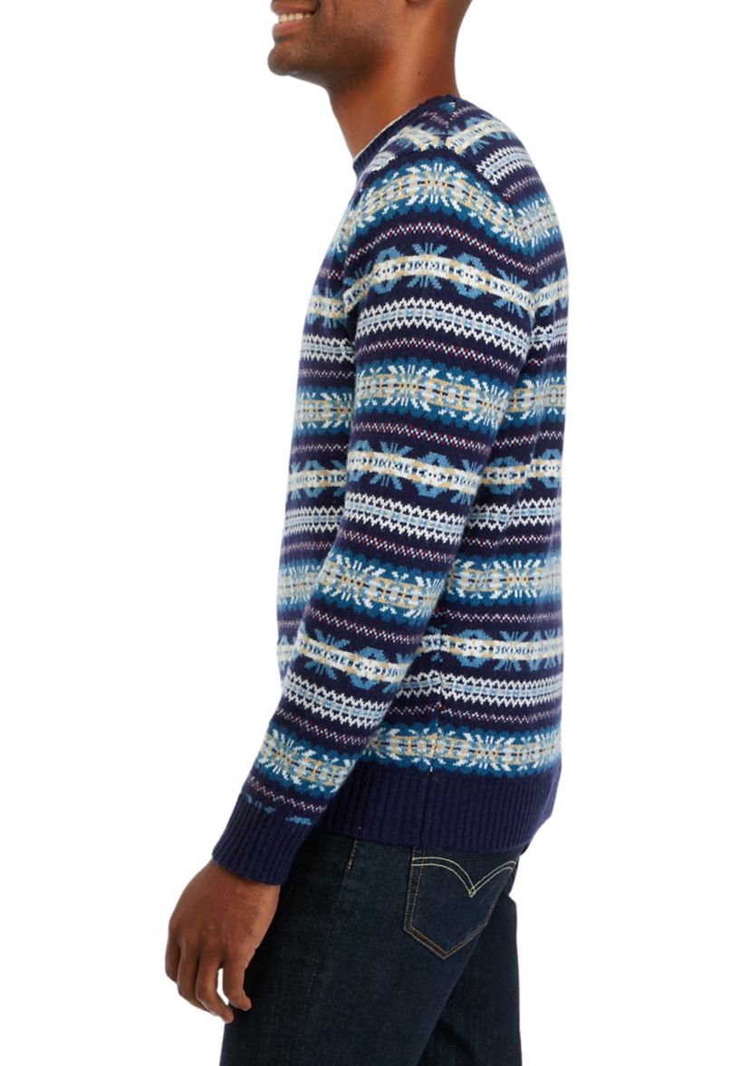 Wool Blend Fair Isle Sweater