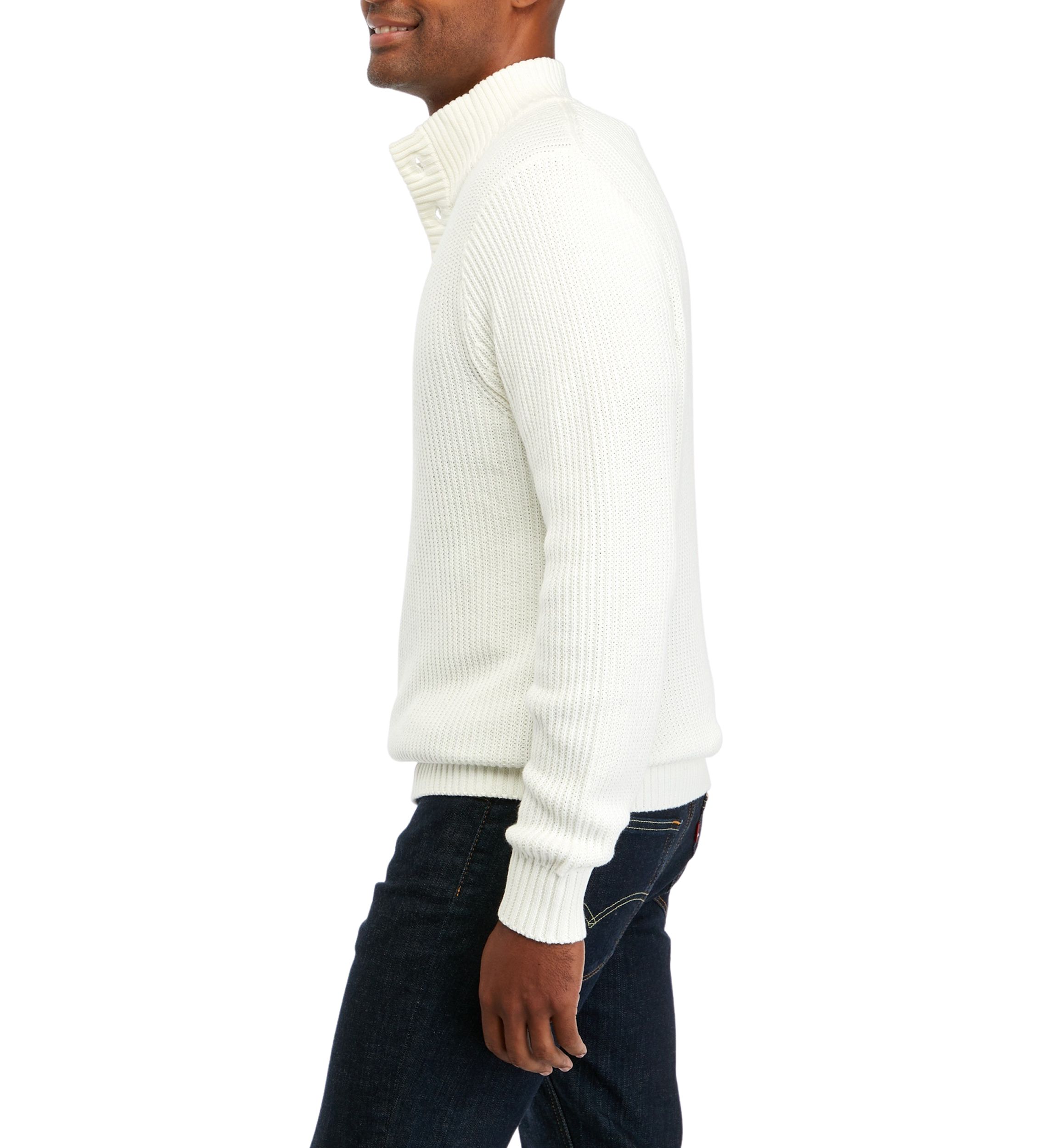 Button Up Mock Neck Sweater