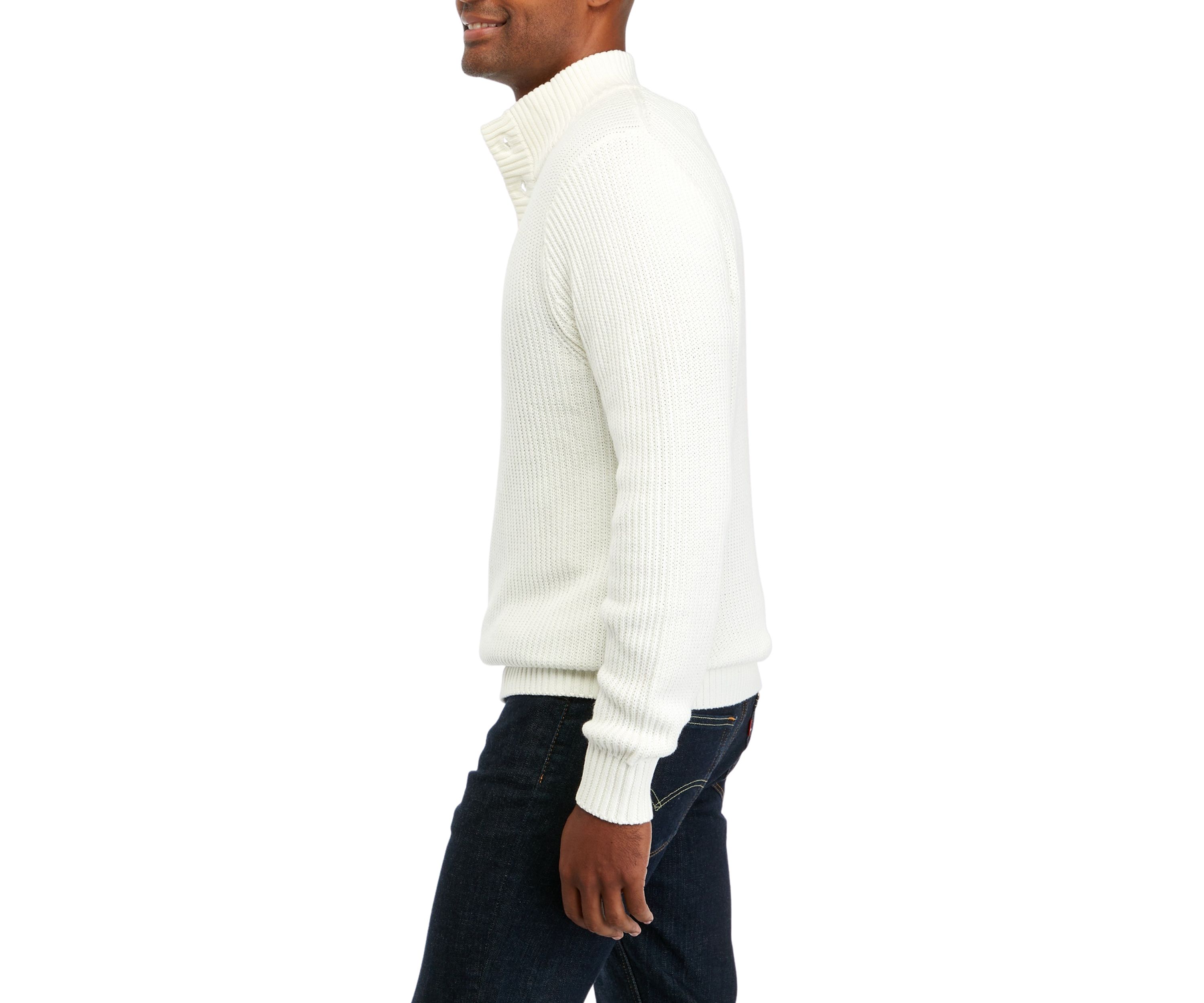 Button Up Mock Neck Sweater