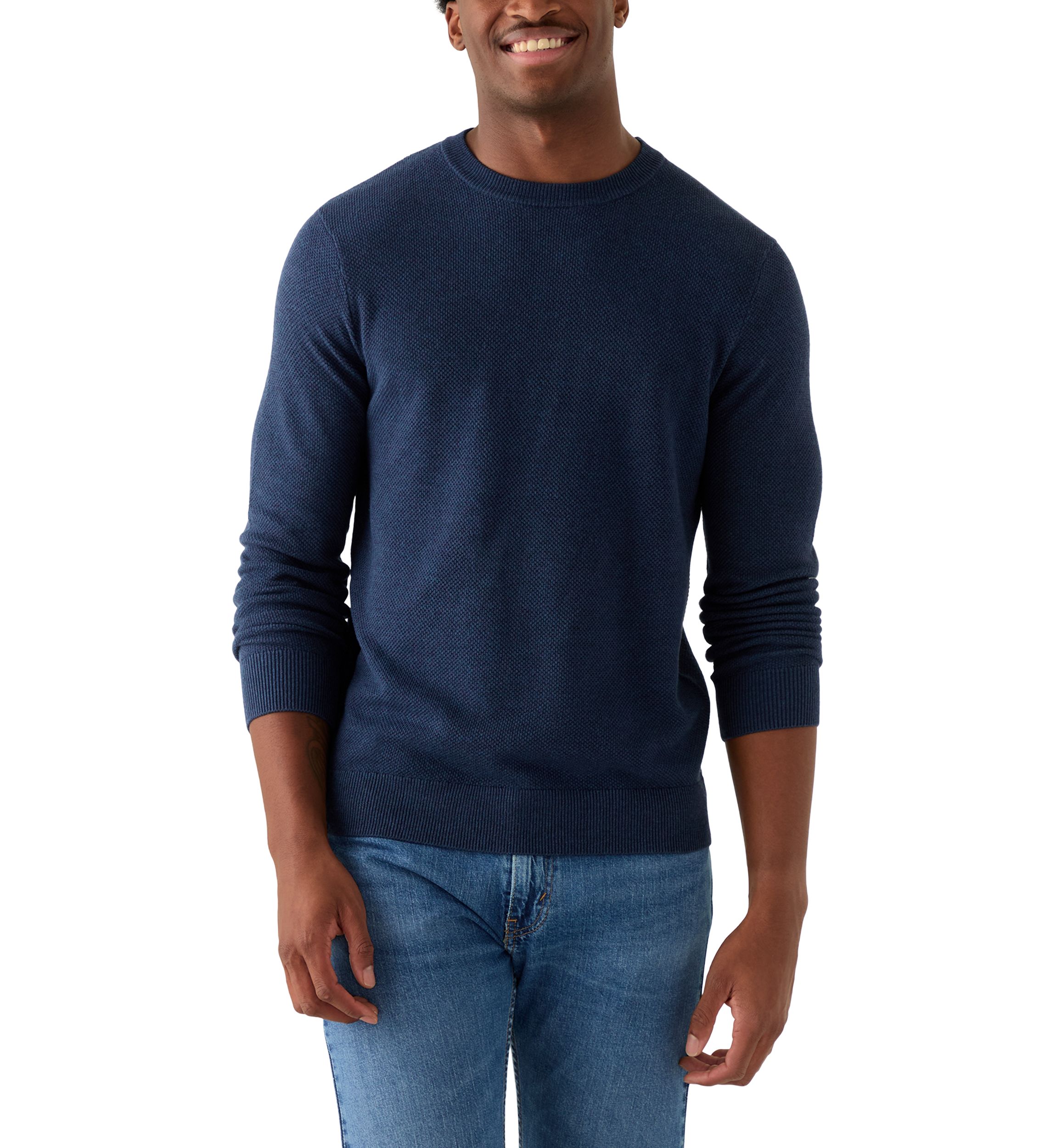Mens Nailhead Crew Neck Sweater