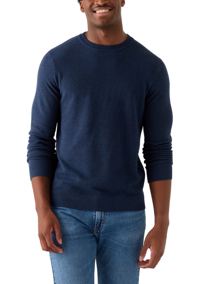 Mens Nailhead Crew Neck Sweater