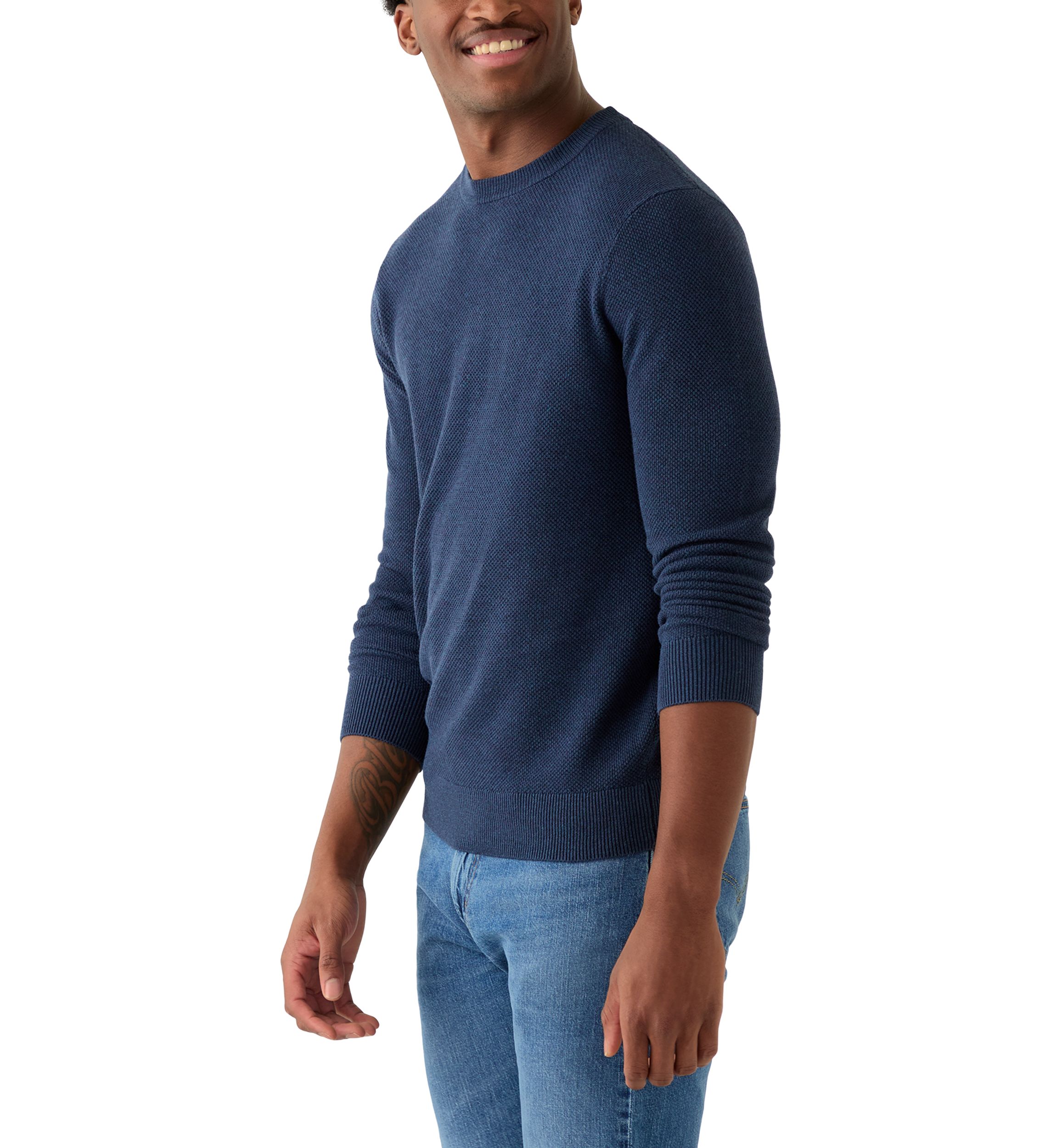 Mens Nailhead Crew Neck Sweater