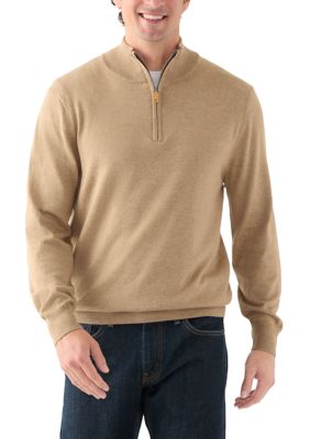 Crown & Ivy Men's Quarter Zip Sweater, Small