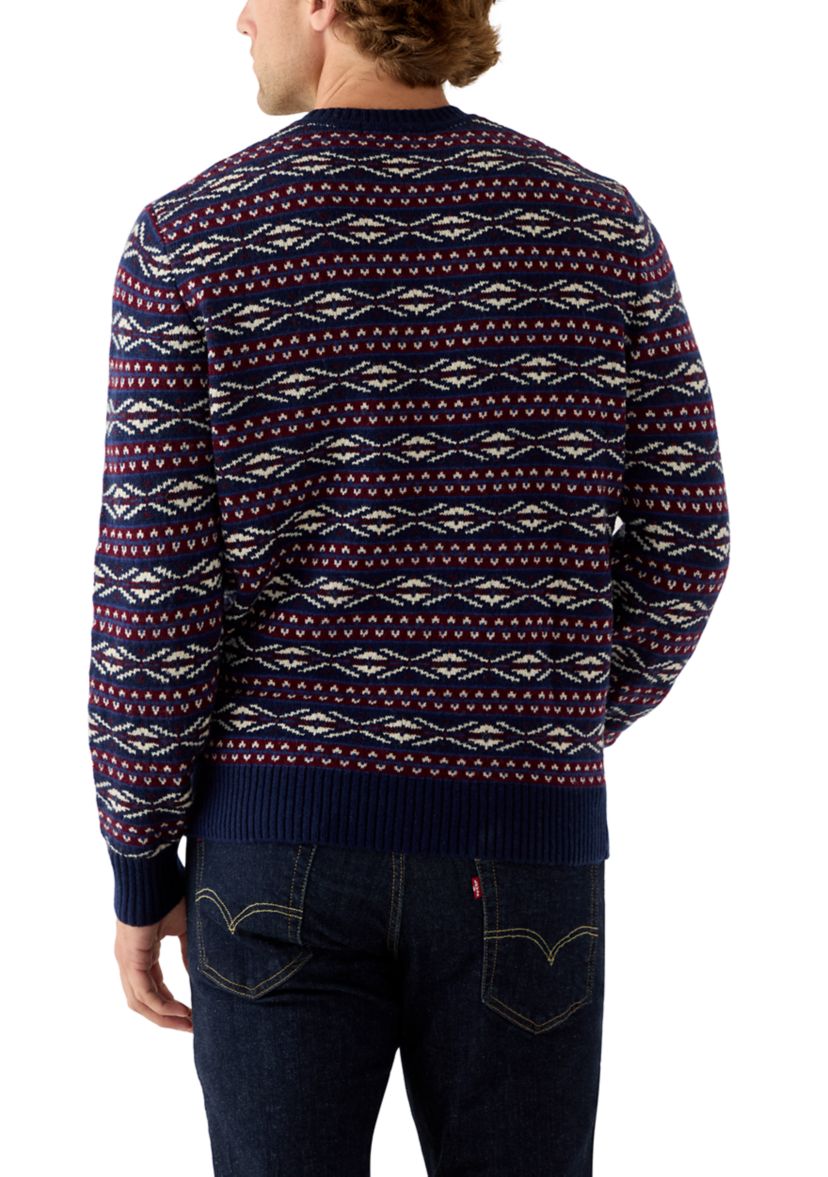 Mens Fair Isle Crew Neck Sweater